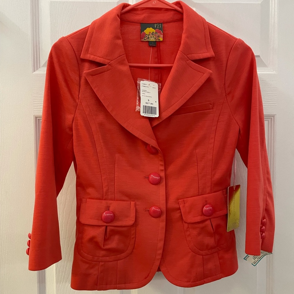 Coral blazer size small
